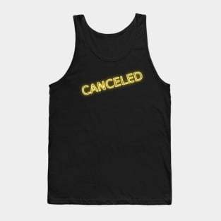 Yellow Neon Canceled Sign Tank Top